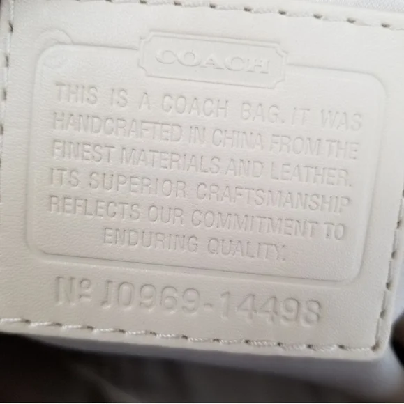 COACH LE PEYTON WOVEN LEATHER LG SHOULDER BAG Rare! - Picture 12 of 15